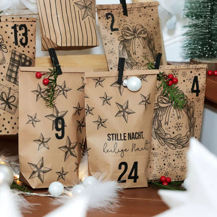 Adventskalender zum Befüllen "Stille Nacht"
