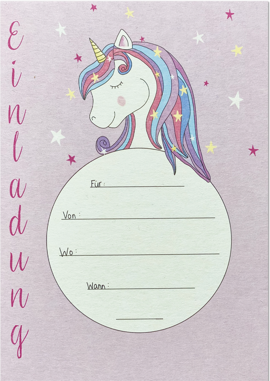 KEITCARDS - Einladung Einhorn