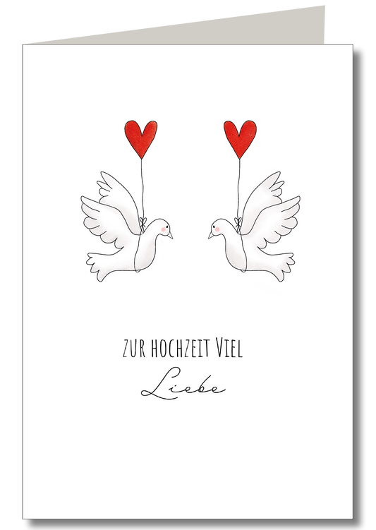 KEITCARDS - 2 Tauben Hochzeitskarte