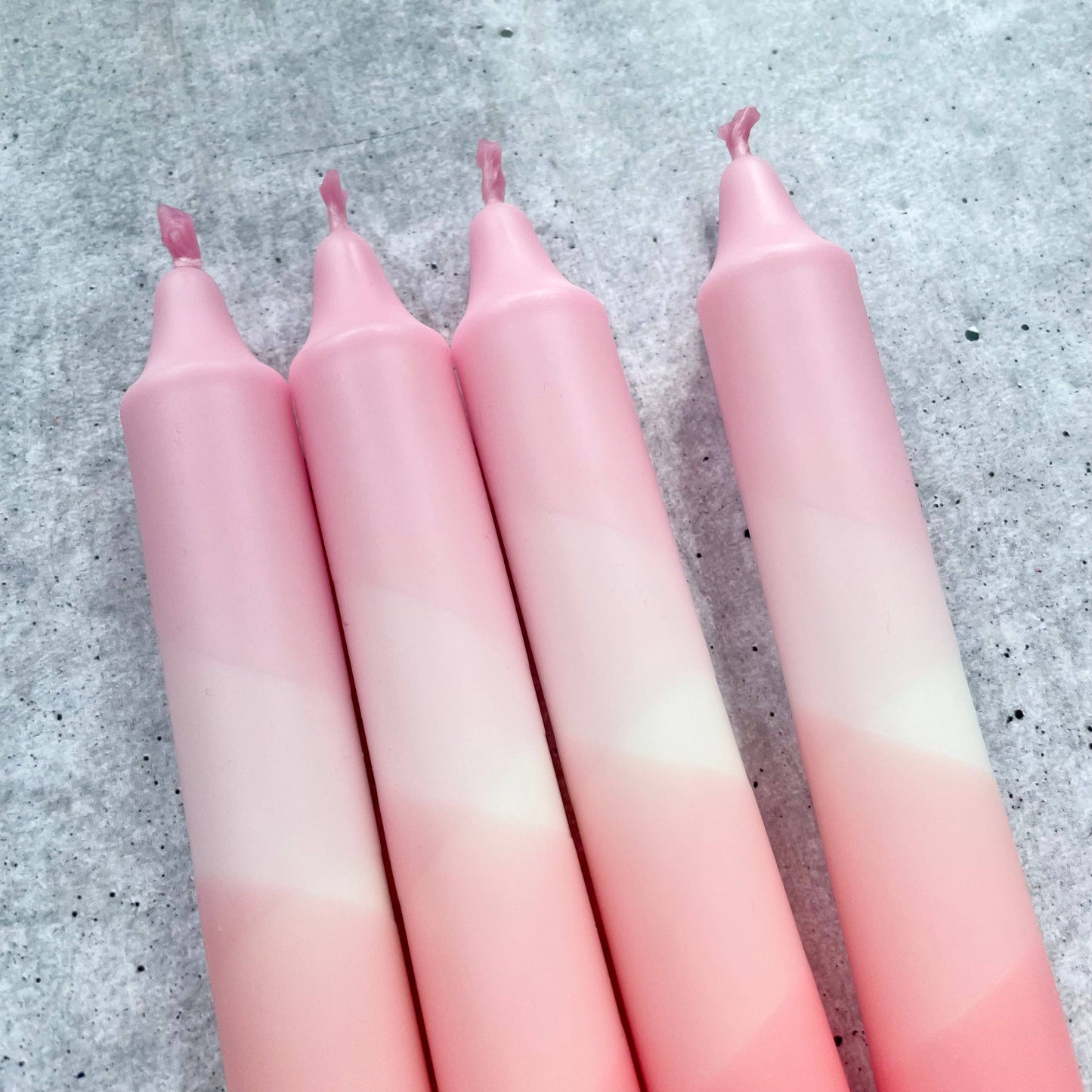 Wolkenreich - Dip Dye Kerzen | Boho dunkles peach-rosa | 4er Set