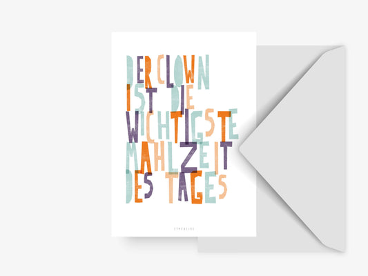 typealive - Postkarte / Clown