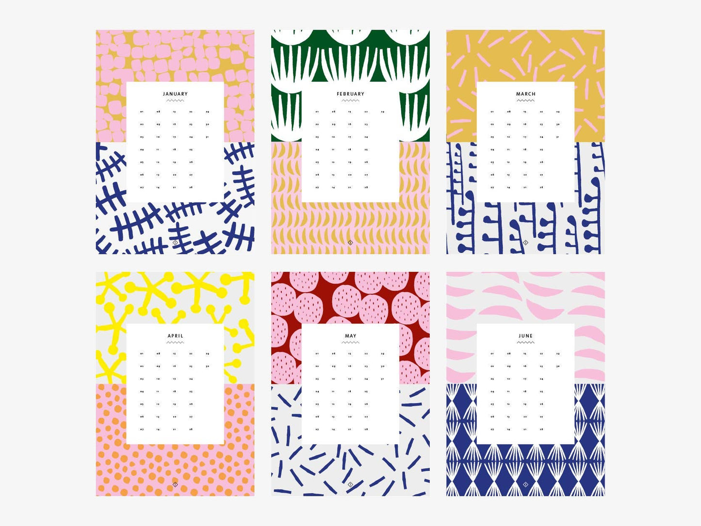 typealive - Wandkalender / Pattern