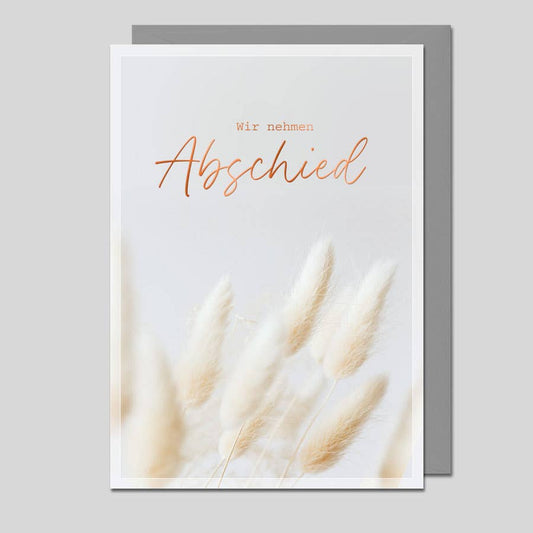 Michel-Verlag GmbH - Trauerkarte Wir nehmen Abschied UK-10053