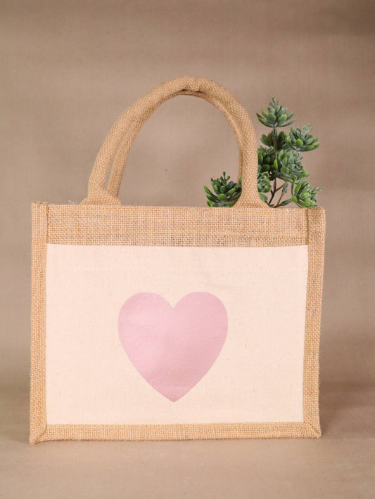 isaMi - Geschenktasche ♥ | Herz | Liebe  | Jutetasche | mini Shopper: Rotgold