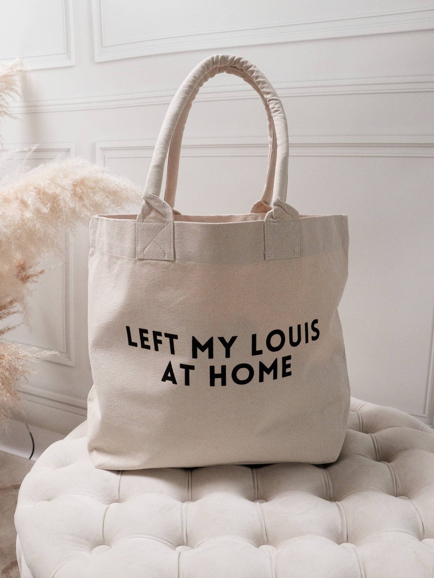 Tote Bag "Left my Louis at home" - stylische Baumwolltasche