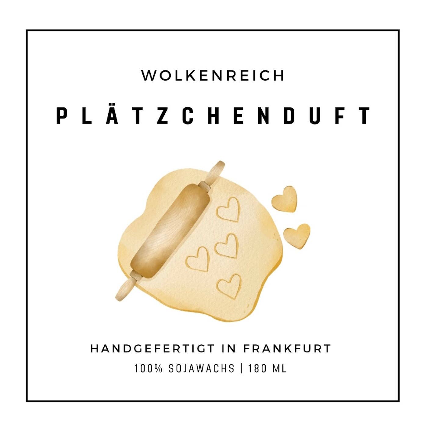 Wolkenreich - Plätzchenduft Weihnachten | Duftkerze, Sojawachs