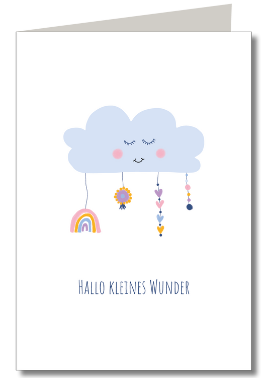 KEITCARDS - Baby Wolke mit Anhängern