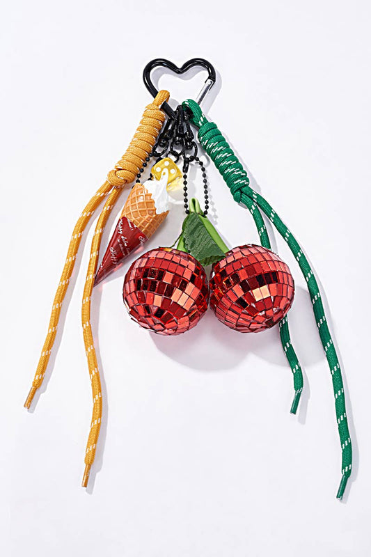 BYREN | ÉLINE L'ATELIER - Grigri Taschenzubehör und Schlüsselanhänger Disco-Kirsche PC45