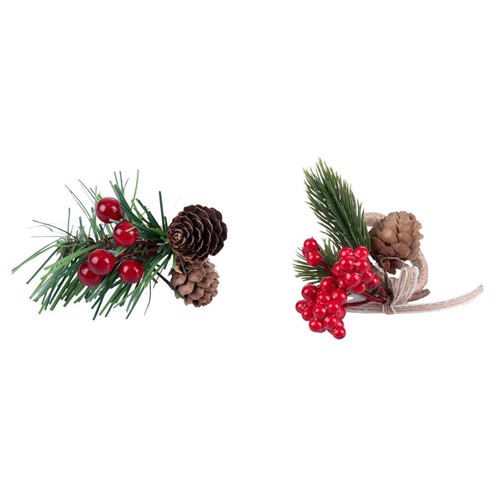 VdE Tivoli 1996 - ZWEIG SERVIETTENRING BEEREN UND ZAPFEN 2 SORTEN