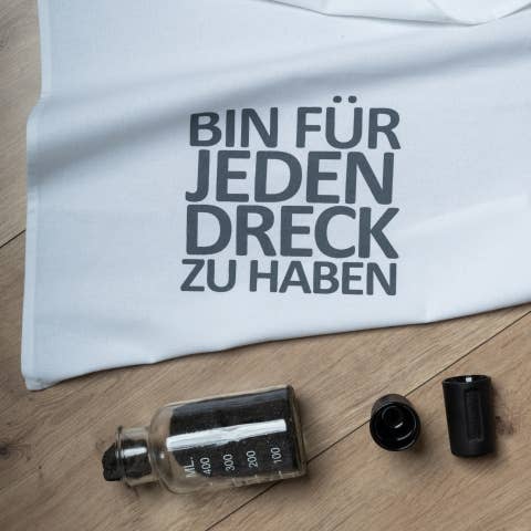Geschirrtuch weiss BIN FÜR JEDEN DRECK ZU HABEN