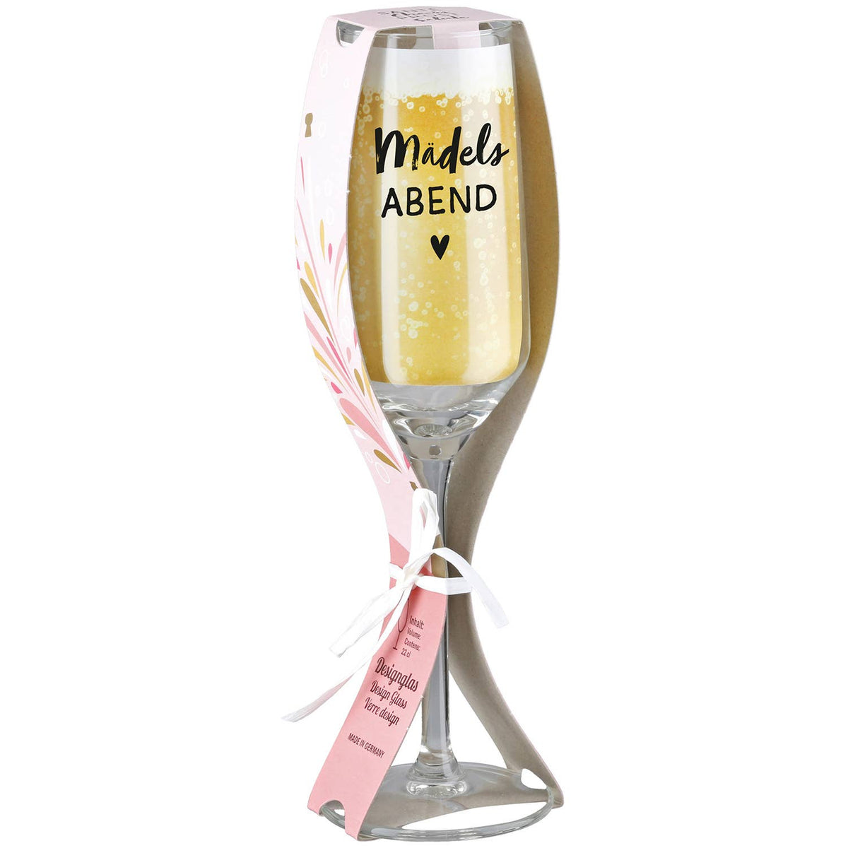 Gilde Handwerk Macrander GmbH & Co. KG - Sektglas Mädelsabend klar H. 23 cm, VE 6
