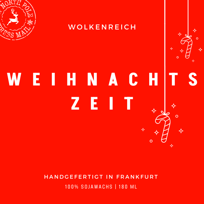 Wolkenreich - Weihnachtszeit, Weihnachtsgewürze | Duftkerze, Sojawachs