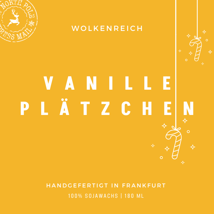 Wolkenreich - Plätzchenduft Weihnachten | Duftkerze, Sojawachs