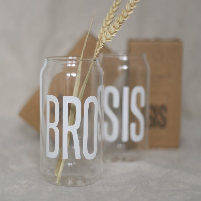 hohes Trinkglas "Bro"