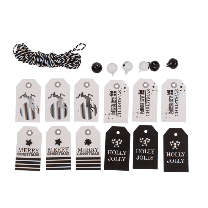 Out of the blue KG - Geschenkanhänger, Silber Glanz, inklusive 6 Glocken