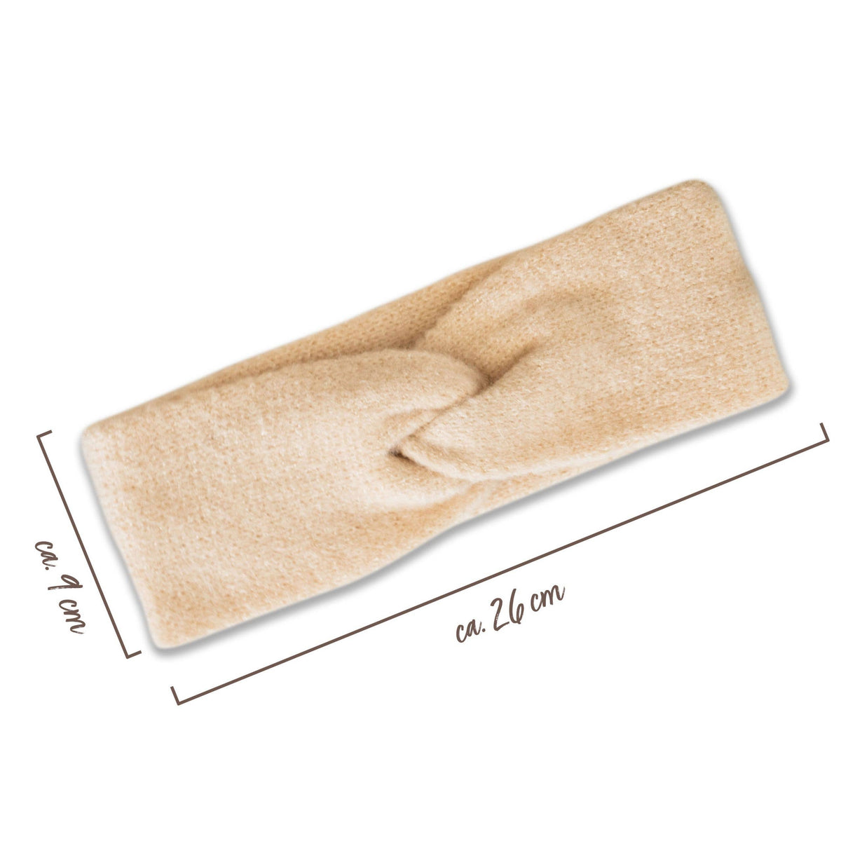 Papierdrachen - Papierdrachen Haarband aus Strick für Frauen - beige