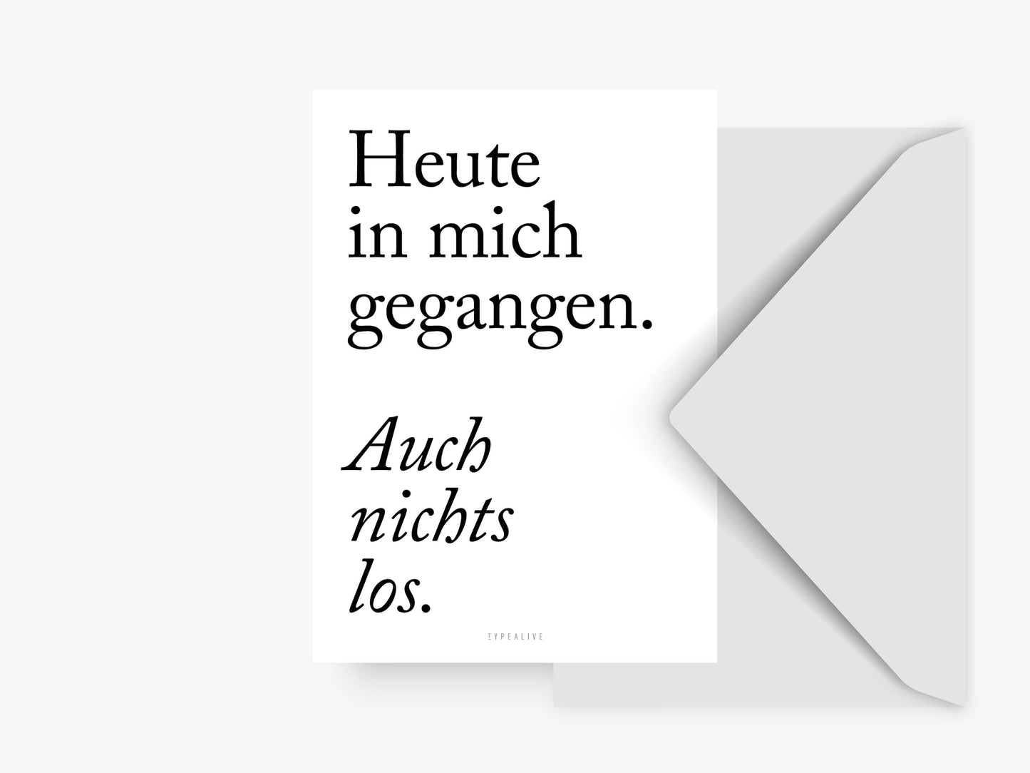 typealive - Postkarte / Nichts Los