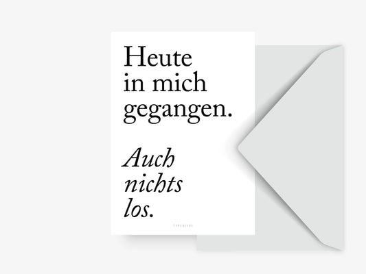 typealive - Postkarte / Nichts Los