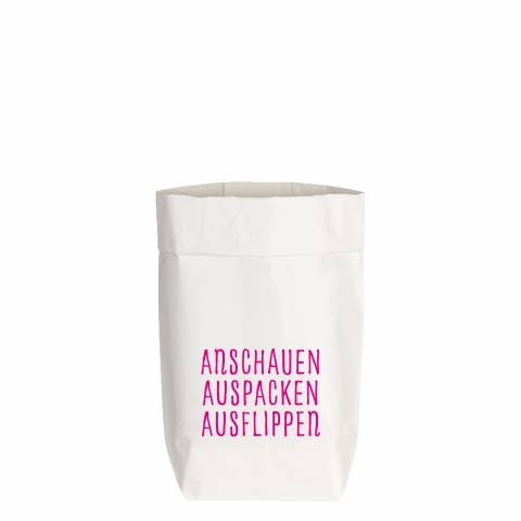 17;30 - PaperBags Small weiss, ANSCHAUEN AUSPACKEN AUSFLIPPEN