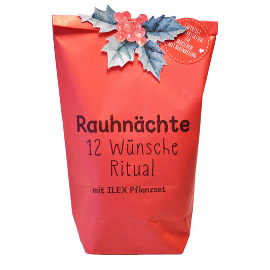 Wunderle GmbH - Rauhnächte 12 Wünsche Ritual Wundertüte mit ILEX Pflanzset