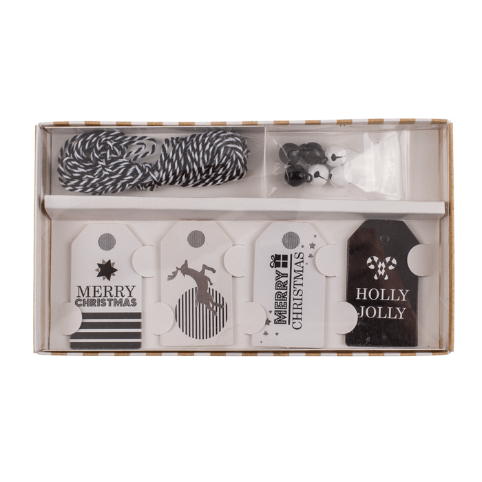 Out of the blue KG - Geschenkanhänger, Silber Glanz, inklusive 6 Glocken