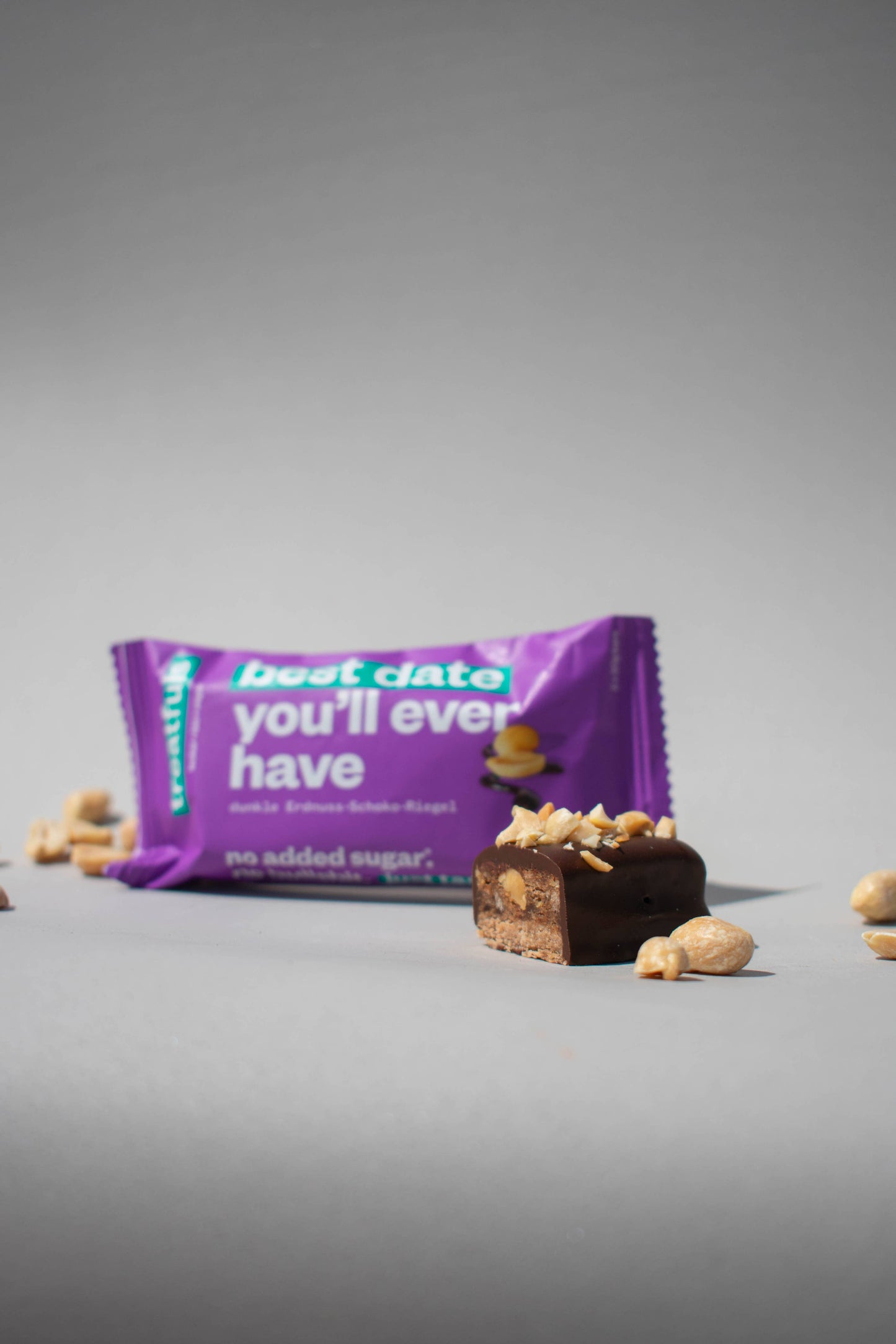 treatfuls - Dunkle Schoko Erdnuss  Riegel bio + vegan + glutenfrei