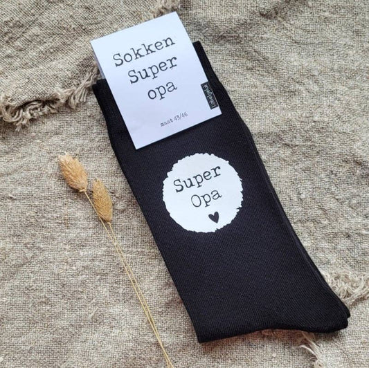 Labelgeluk - Socken | Super Opa (pro 4 Sets)