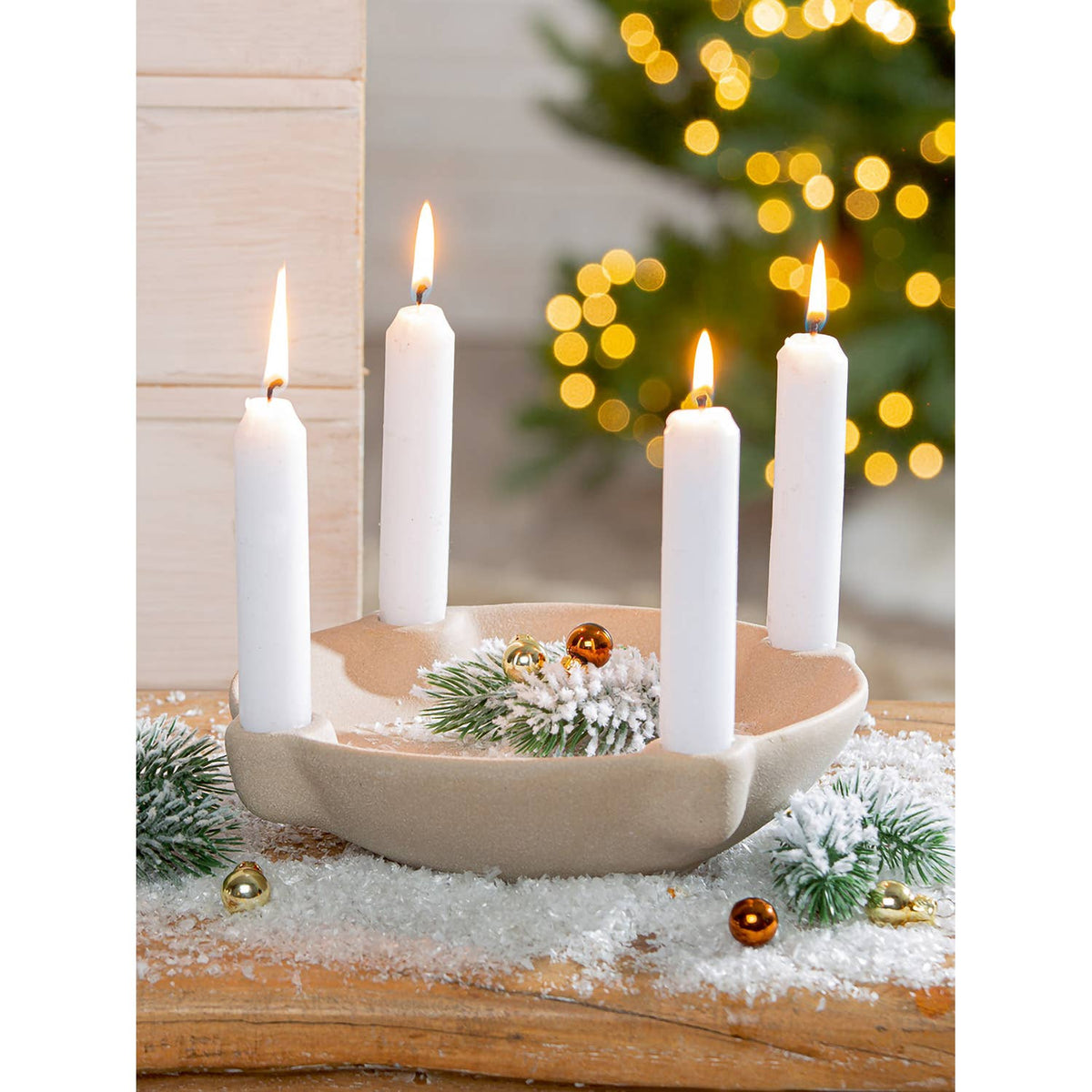Gilde Handwerk Macrander GmbH & Co. KG - Adventsleuchter rund Rondo, H.6 cm