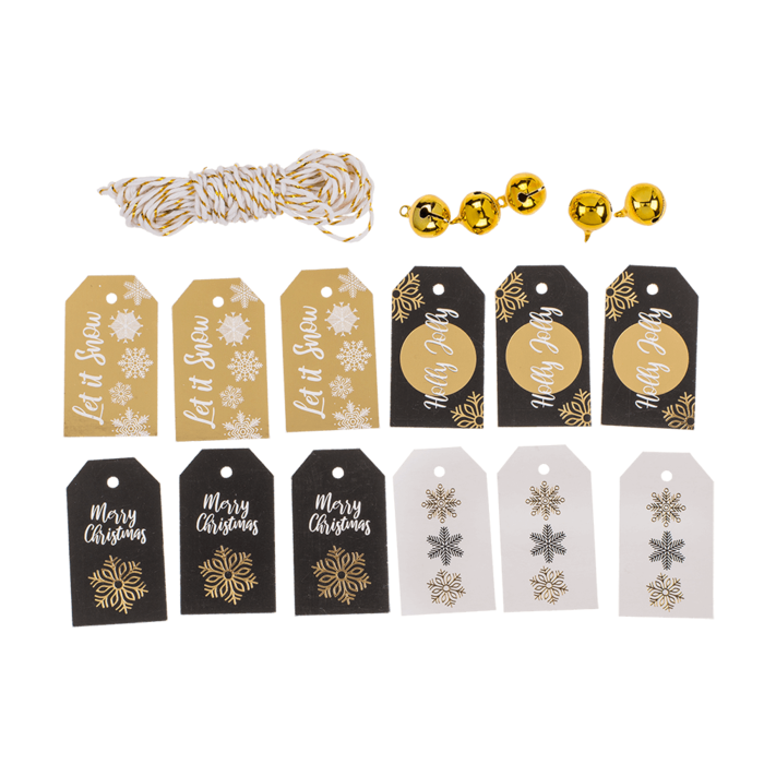 Out of the blue KG - Geschenkanhänger, Goldener Glanz, einschließlich 6 Glocken